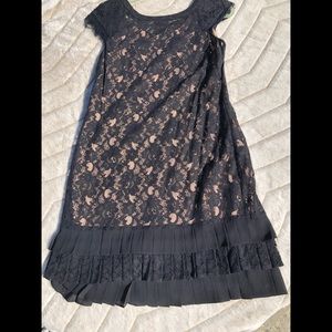 Jessica Simpson fun and flirty lacy black dress
